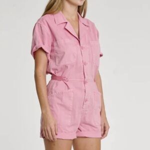 PISTOLA Parker Romper Short Pink with pockets